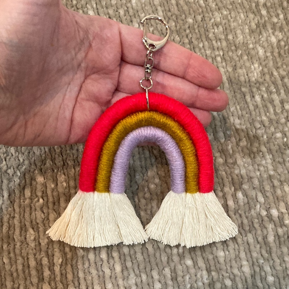 🔸NWT🔸 Boho Macrame Rainbow Keychain / Purse Charm/ Tassel